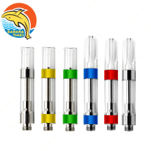 Wholesale  full glass cartridge lead free empty 1ml .5ml ceramic coil cartridge press in cbd carts